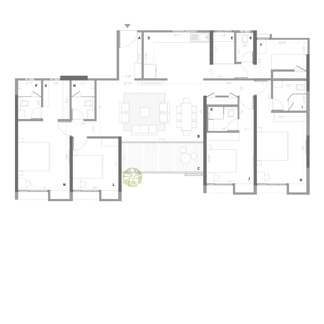 Namrata Amberwood Rahatani 4 BHK Floor Plan Image